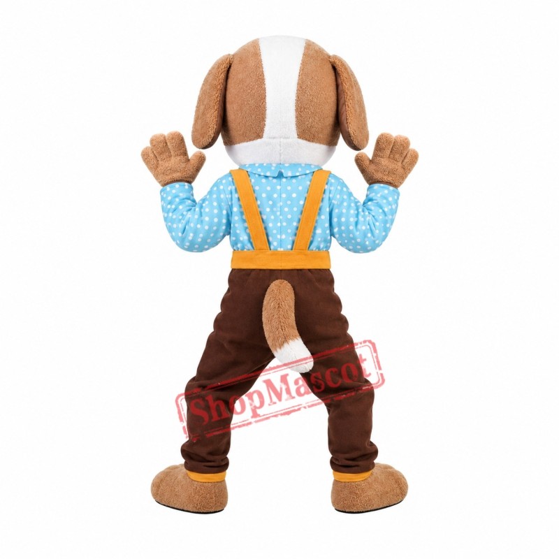 Lovely Brown & White Dog Mascot Costume Lovely Brown & White Dog Mascot Costume