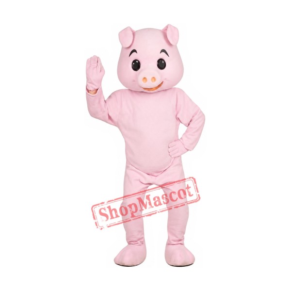 Superb Friendly Pink Pig Mascot Costume