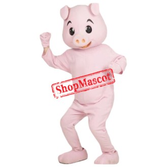 Superb Friendly Pink Pig Mascot Costume