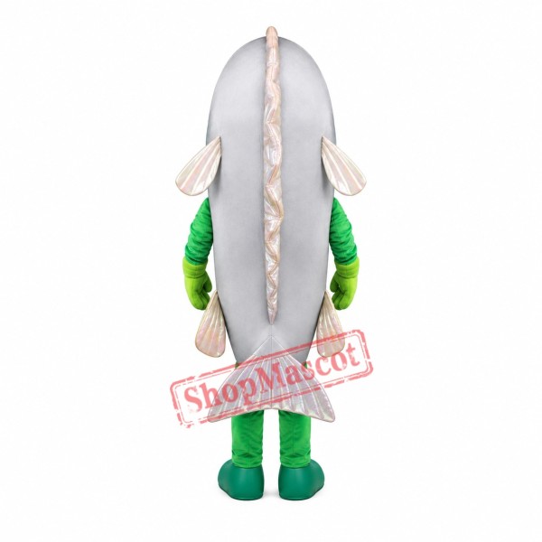 Lovely Silver Fish Mascot Costume Lovely Silver Fish Mascot Costume