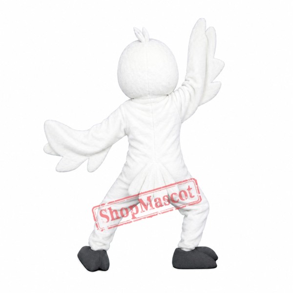 Lovable White Bird Mascot Costume Lovable White Bird Mascot Costume