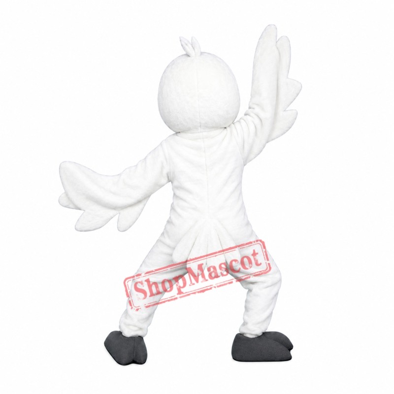 Lovable White Bird Mascot Costume Lovable White Bird Mascot Costume