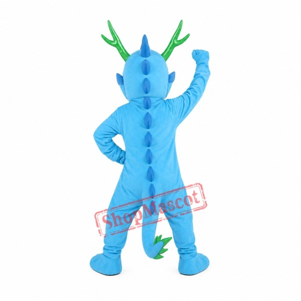 Superb Blue Dragon Mascot Costume Superb Blue Dragon Mascot Costume