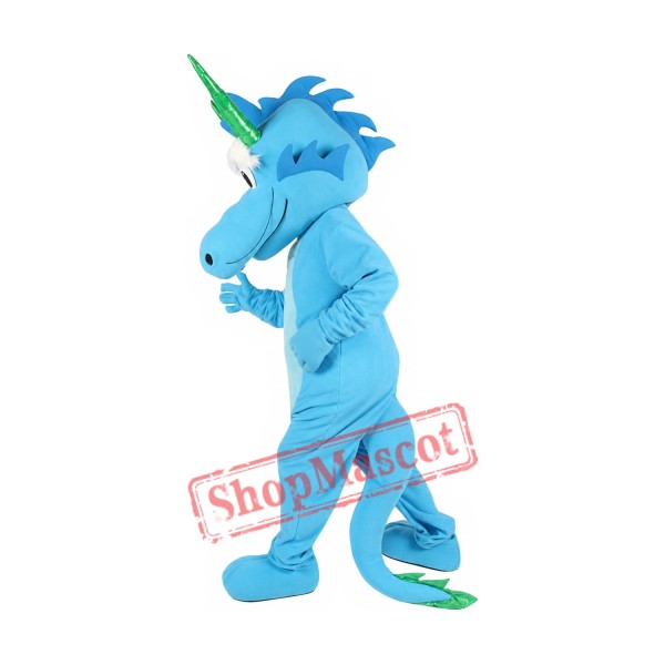 Superb Blue Dragon Mascot Costume Superb Blue Dragon Mascot Costume