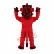 Lovable Red Lion Mascot Costume Lovable Red Lion Mascot Costume