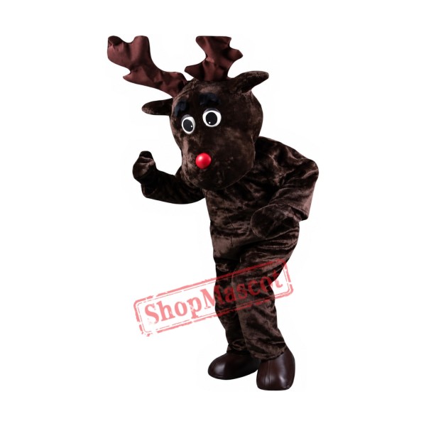 Friendly Brown Moose Mascot Costume Friendly Brown Moose Mascot Costume