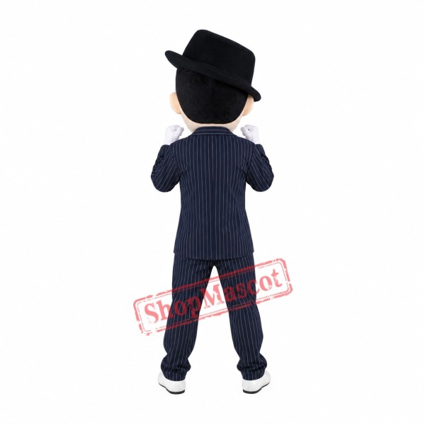 Superb Gentleman Mascot Costume Superb Gentleman Mascot Costume
