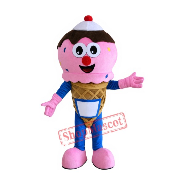 Pink Ice Cream Boy Mascot Costume Pink Ice Cream Boy Mascot Costume