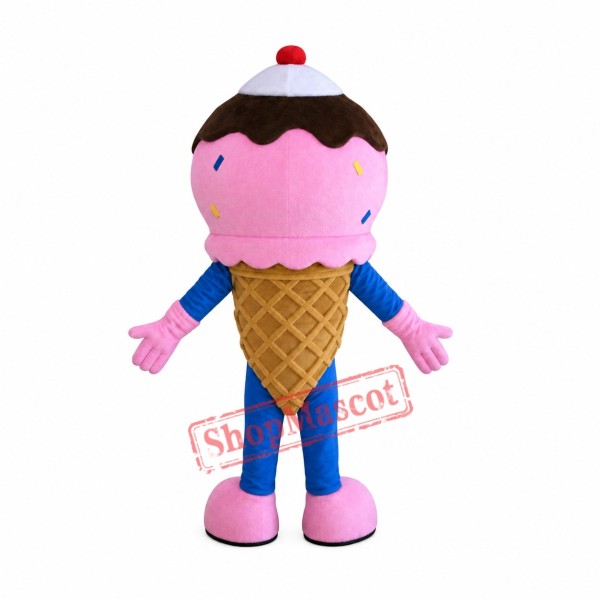 Pink Ice Cream Boy Mascot Costume Pink Ice Cream Boy Mascot Costume