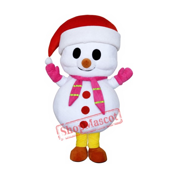Friendly Lightweight Christmas Snowman Mascot Costume