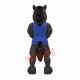 Power Muscular Black Horse Mascot Costume