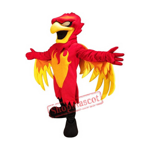 Superb Red Phoenix Mascot Costume