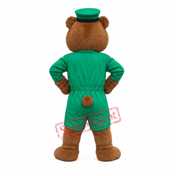 Superb Friendly Police Bear Mascot Costume Superb Friendly Police Bear Mascot Costume