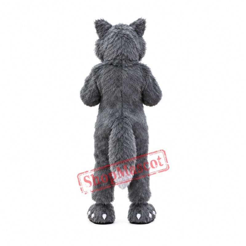 Superb College Friendly Wolf Mascot Costume Superb College Friendly Wolf Mascot Costume