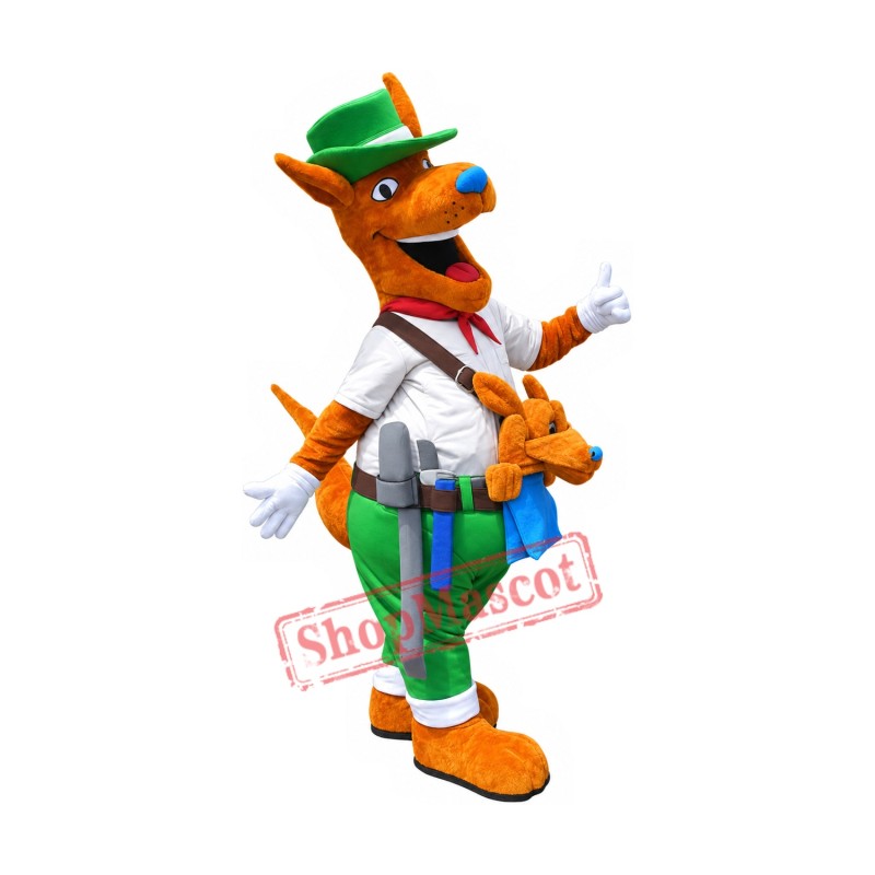 Superb Friendly Kangaroo Mascot Costume Superb Friendly Kangaroo Mascot Costume