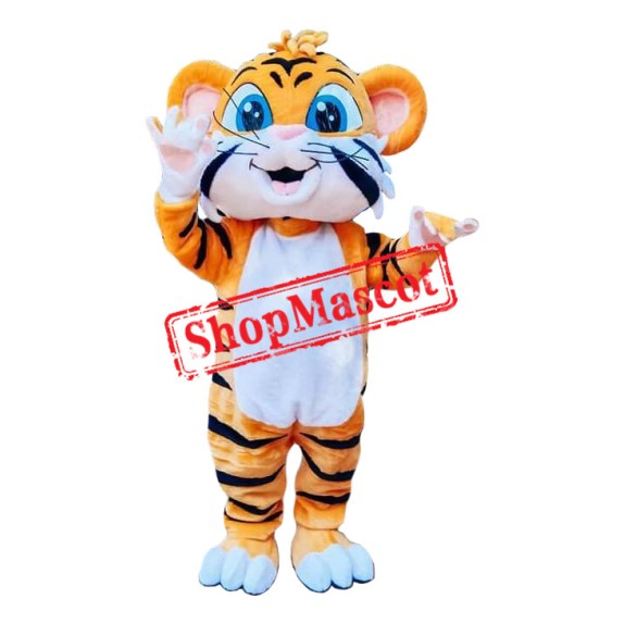 Superb Happy Tiger Mascot Costume