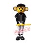 Baseball Tiger Mascot Costume with Black Suit