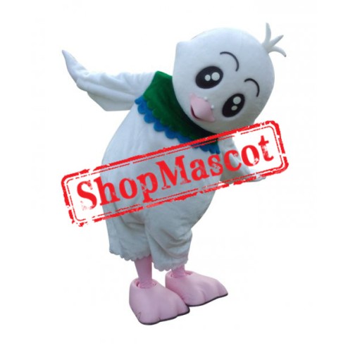 Superb Lovely White Bird Mascot Costume