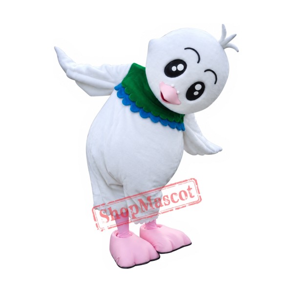 Superb Lovely White Bird Mascot Costume
