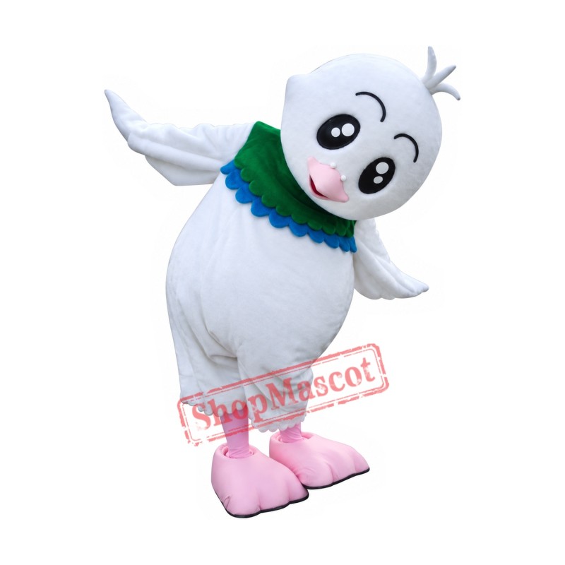 Superb Lovely White Bird Mascot Costume