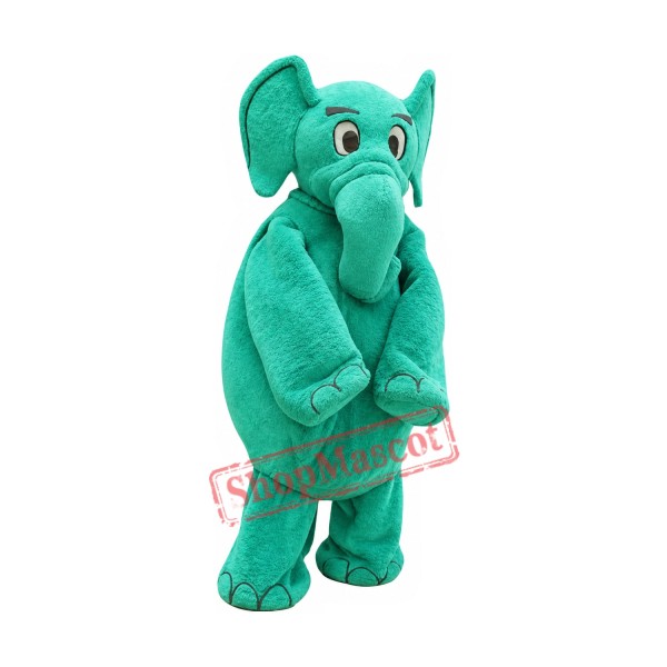 Green Elephant Mascot Costume
