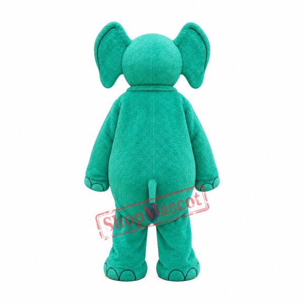 Green Elephant Mascot Costume