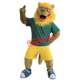 Yellow Maned Lion Mascot Costume