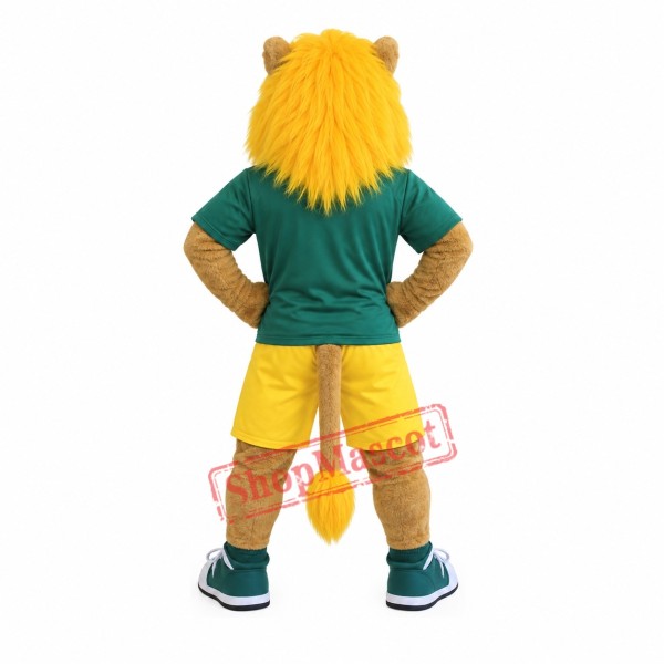 Yellow Maned Lion Mascot Costume