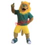 Yellow Maned Lion Mascot Costume