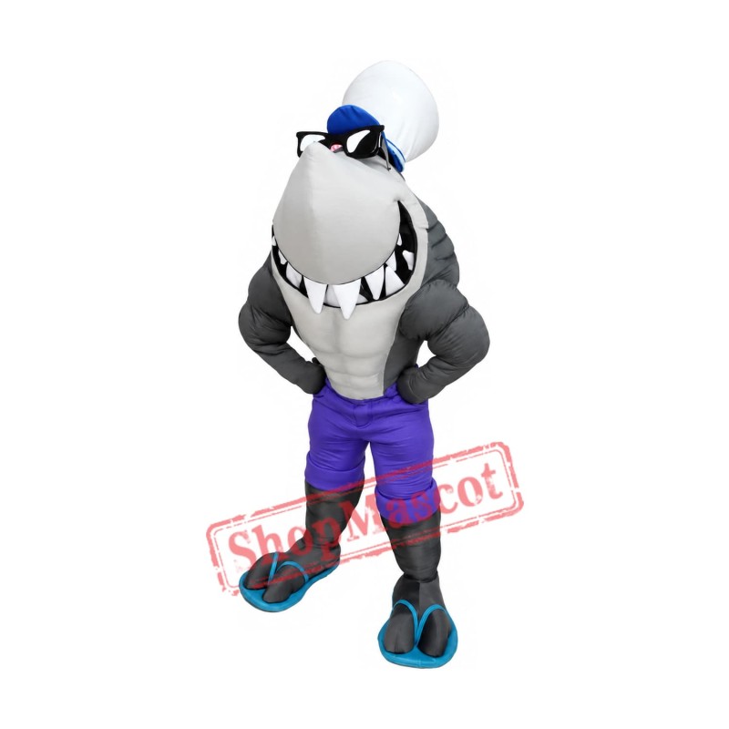 Cool Fierce Shark Mascot Costume Cool Fierce Shark Mascot Costume