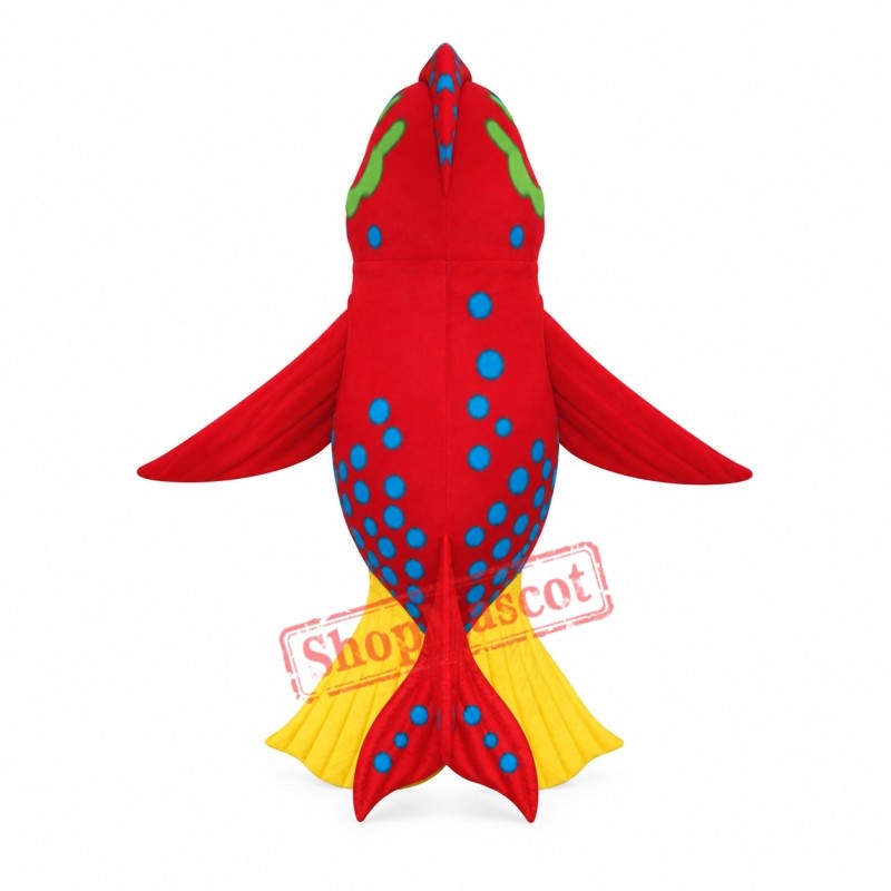 Red Goldfish Mascot Costume Red Goldfish Mascot Costume