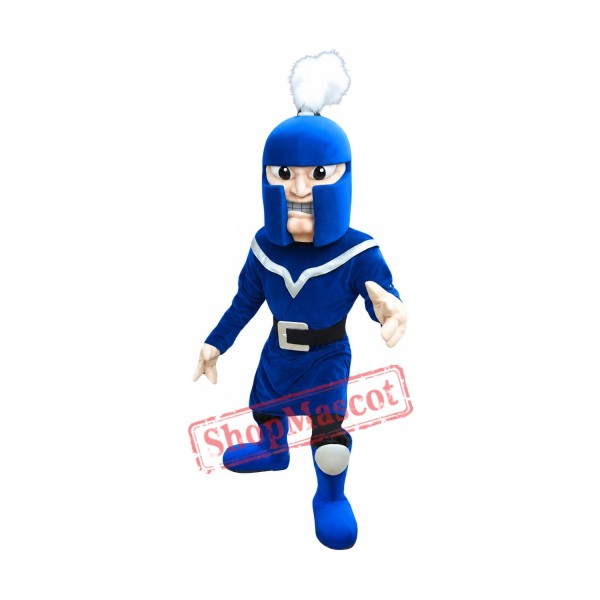 Power Blue Warrior Mascot Costume Power Blue Warrior Mascot Costume