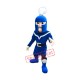 Power Blue Warrior Mascot Costume Power Blue Warrior Mascot Costume