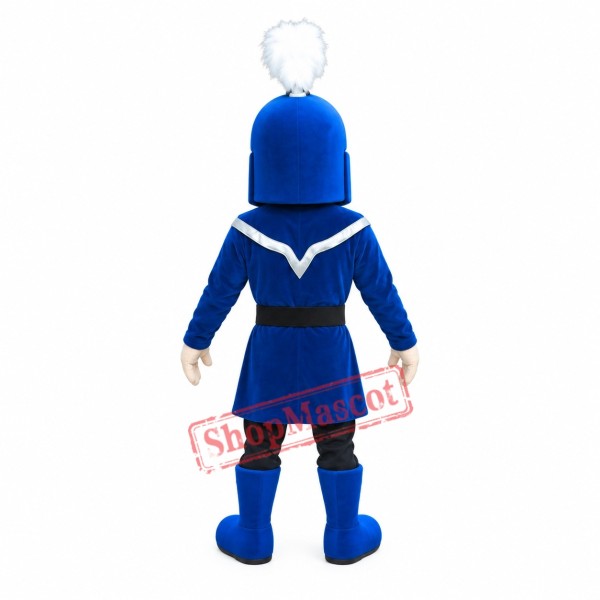 Power Blue Warrior Mascot Costume Power Blue Warrior Mascot Costume