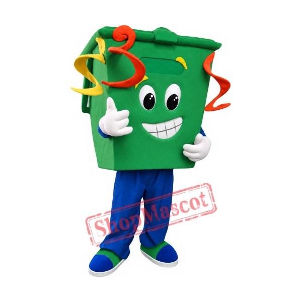 Green Trash Can Mascot Costume