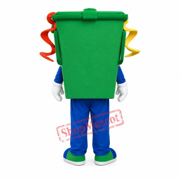 Green Trash Can Mascot Costume
