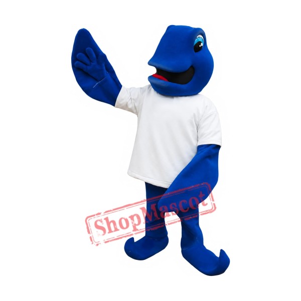 Superb Blue Fish Mascot Costume Superb Blue Fish Mascot Costume