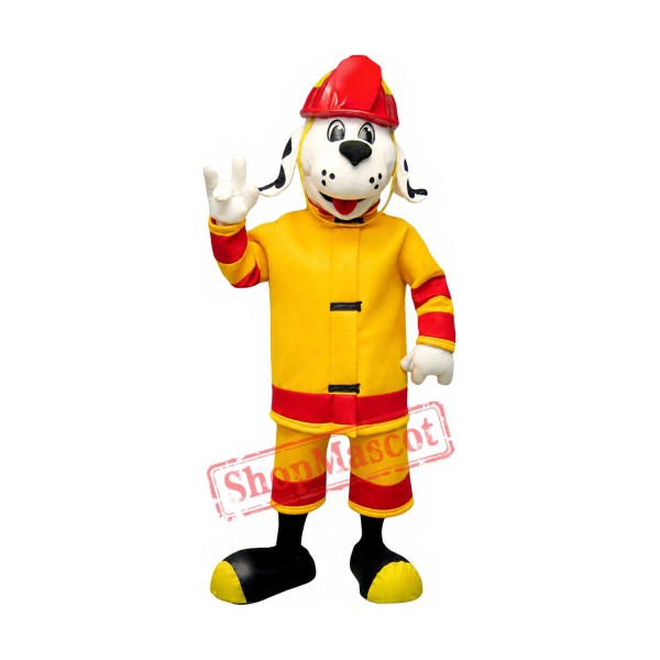 Friendly Lightweight Fire Dog Mascot Costume Friendly Lightweight Fire Dog Mascot Costume