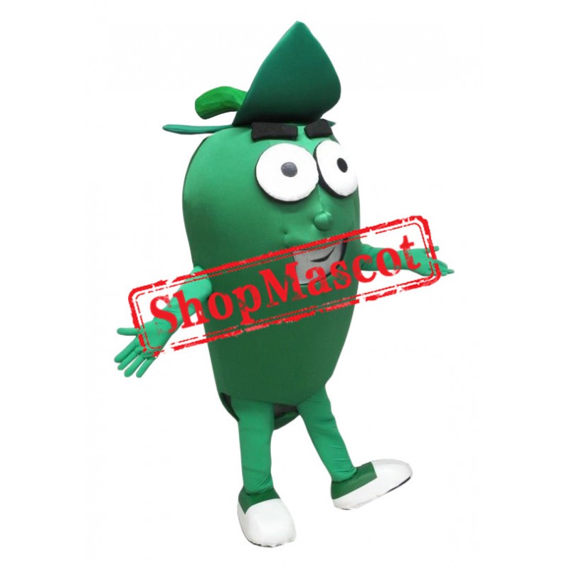 Superb Green Pepper Mascot Costume