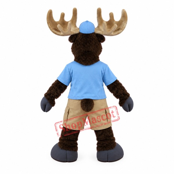 Superb College Moose Mascot Costume Superb College Moose Mascot Costume