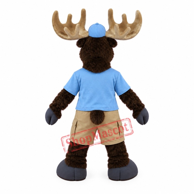 Superb College Moose Mascot Costume Superb College Moose Mascot Costume