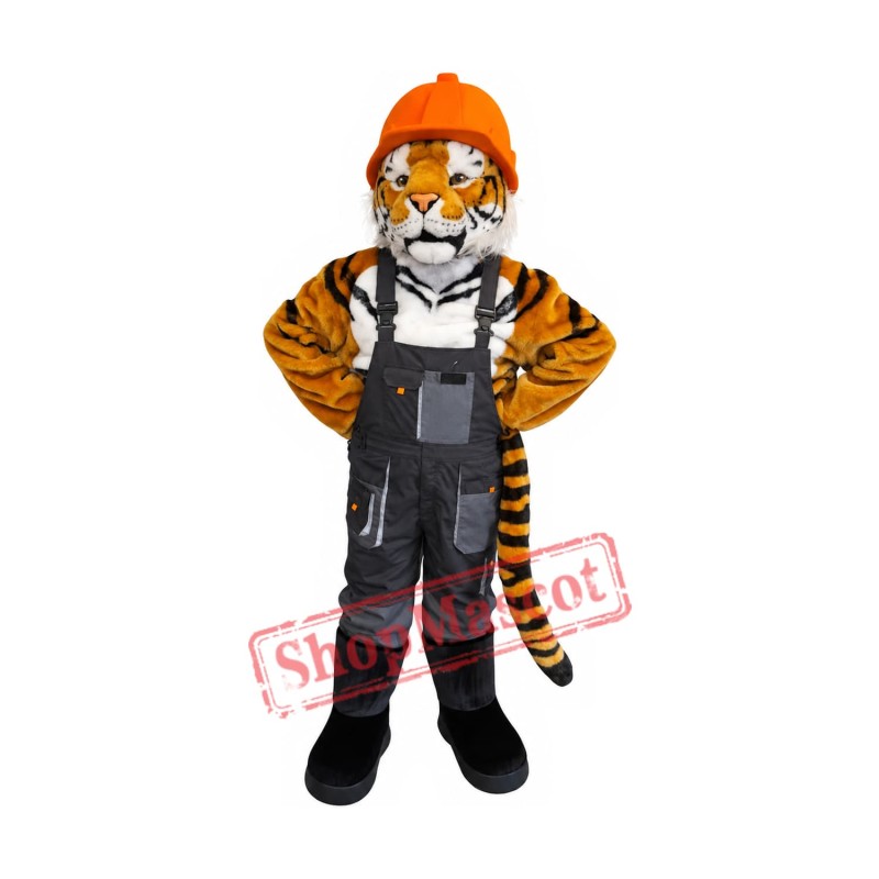 Realistic Tiger Boy Mascot Costume