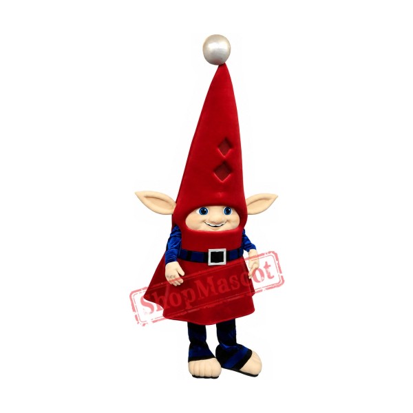 Little Red Elf Mascot Costume Little Red Elf Mascot Costume