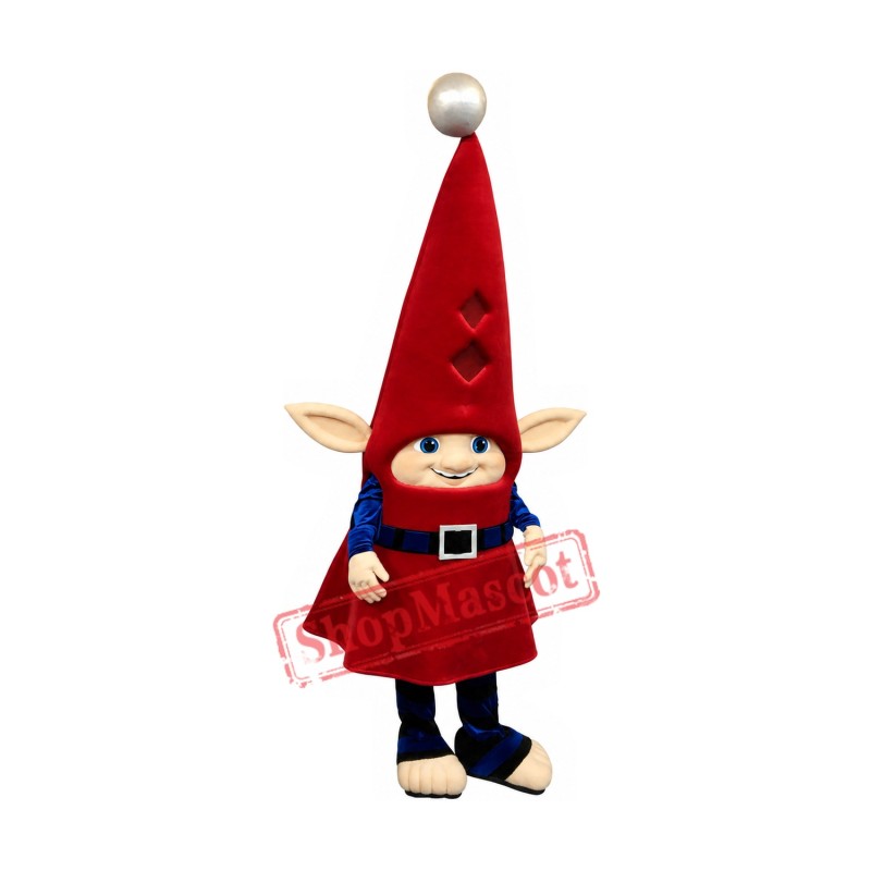 Little Red Elf Mascot Costume Little Red Elf Mascot Costume