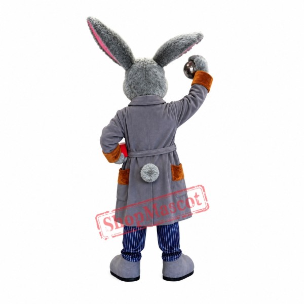 Superb Grey Rabbit Mascot Costume Superb Grey Rabbit Mascot Costume