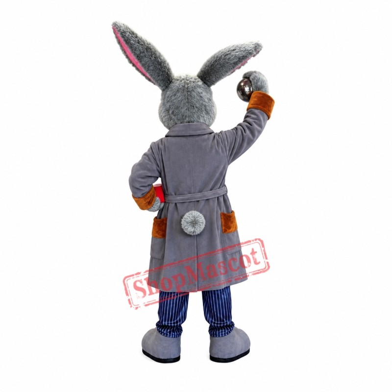 Superb Grey Rabbit Mascot Costume Superb Grey Rabbit Mascot Costume