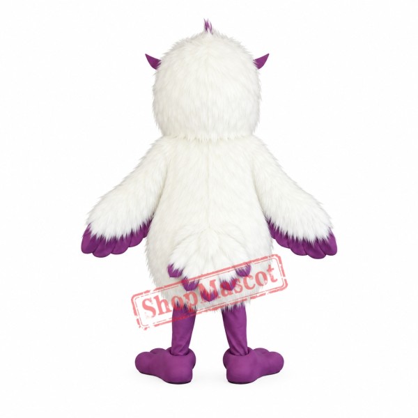 Purple & White Owl Mascot Costume Purple & White Owl Mascot Costume