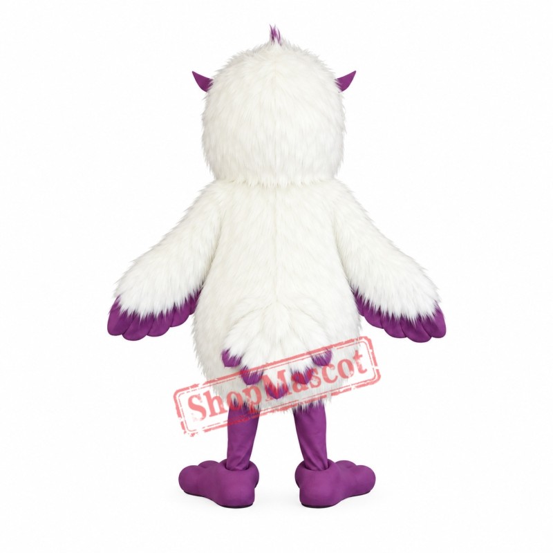 Purple & White Owl Mascot Costume