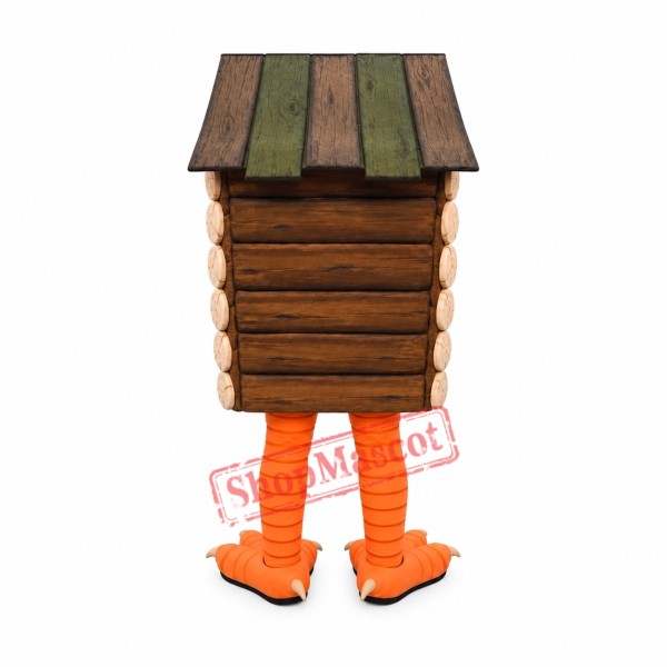 Superb Wooden House Mascot Costume Superb Wooden House Mascot Costume