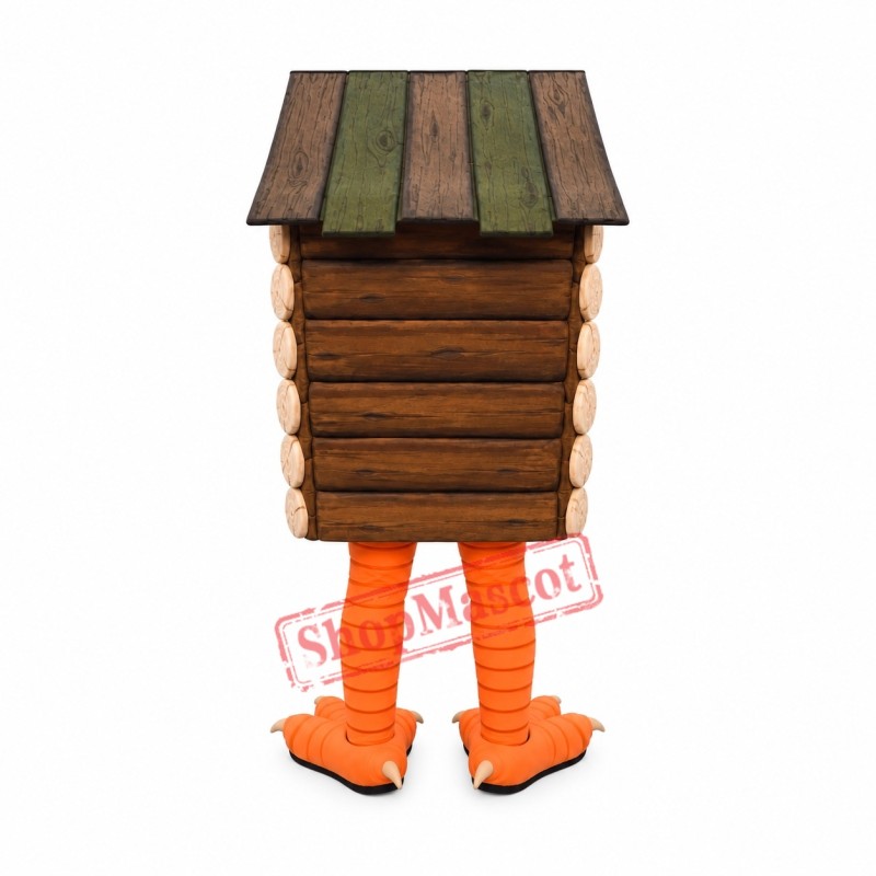 Superb Wooden House Mascot Costume Superb Wooden House Mascot Costume